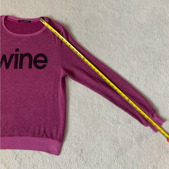 Wildfox XS long sleeve jumper ‘wine’ lover - Picture 3 of 5
